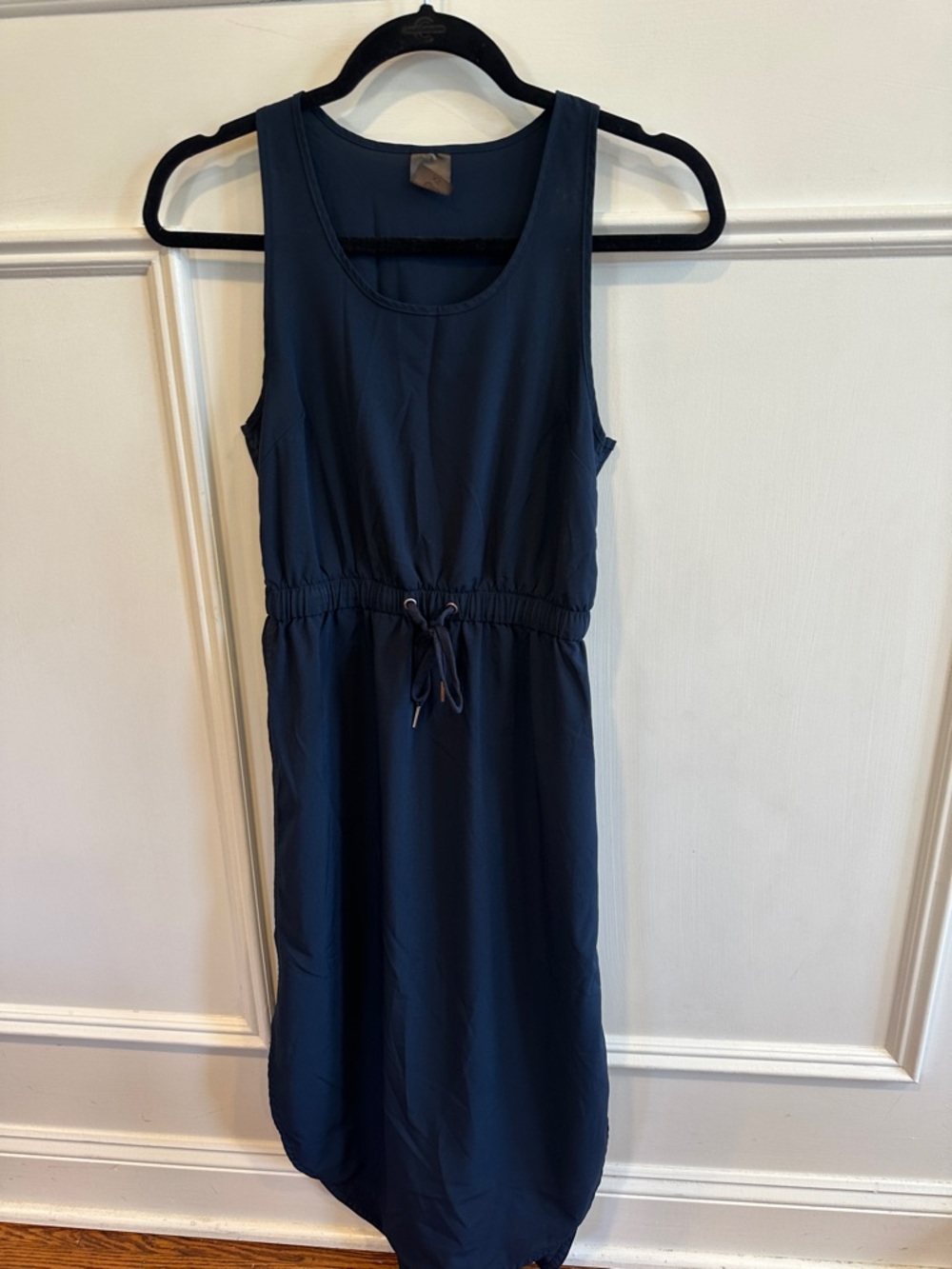 CALIA by Carrie Underwood Navy Sleeveless Drawstring Midi Dress